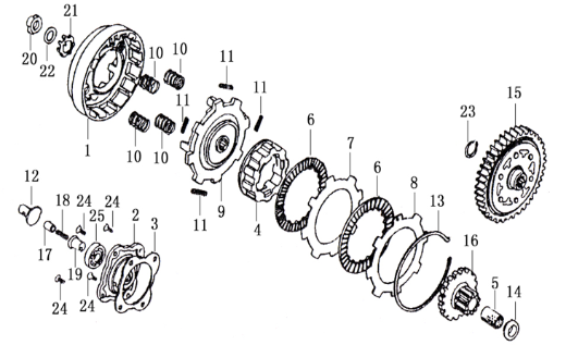 Piñón Trasero Manzana Clutch Pitsterpro STR 125