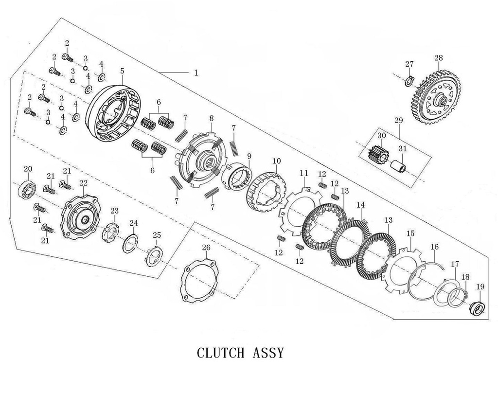 Piñon Trasero Manzana Clutch Pitsterpro XJR 50/90cc