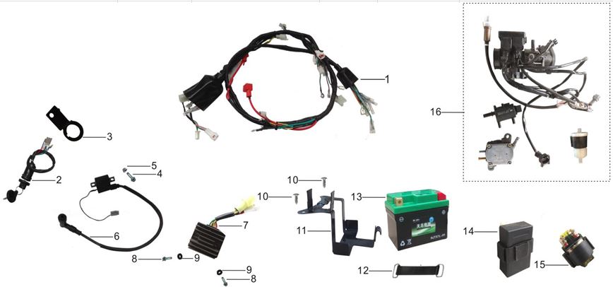 Relay Arranque Pitsterpro LXR 250 / Kayo K6