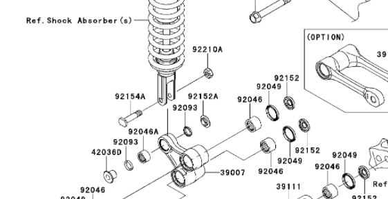 Retenedor Muñeco Compensador Kawasaki KX250F / KX450F