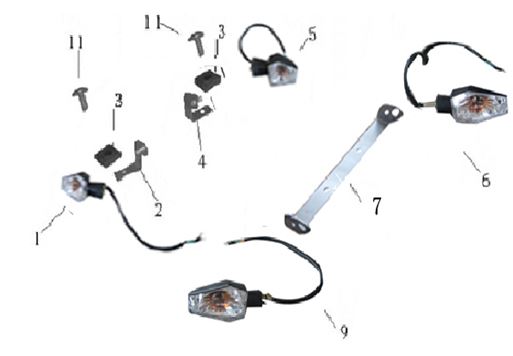 Soporte Direccionales Loncin LX 150