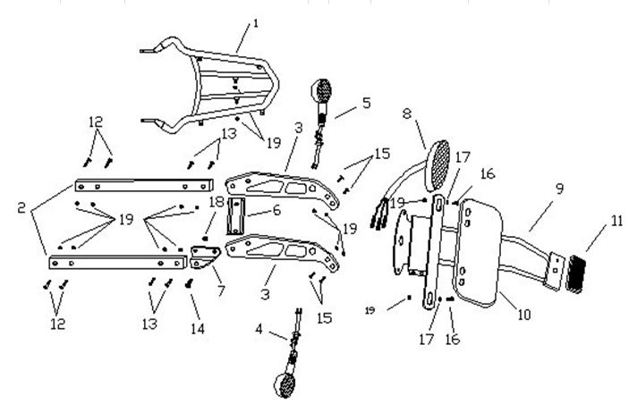 Soporte Porta Numero Kayo TSD 110