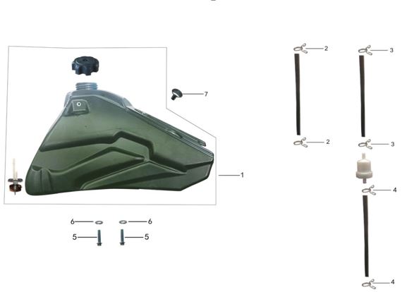 Tanque Combustible Pitsterpro LXR 250 / Kayo K6 2017