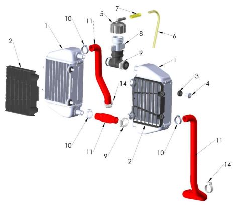 Tapon Radiador Pitsterpro LXR 250 / Kayo K6 Efi
