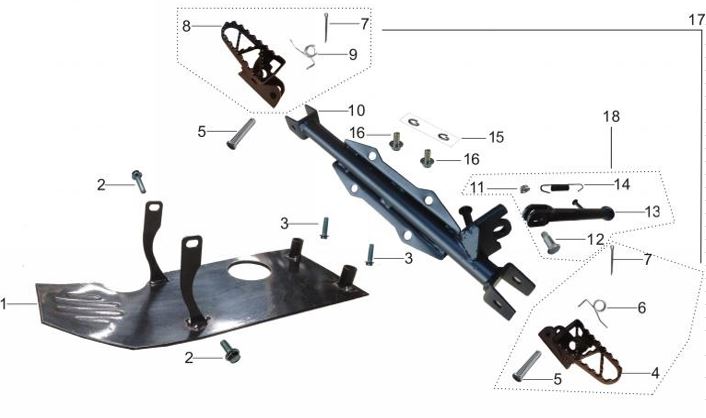 Tornillo Inferior Patilla Cambios Pitsterpro XTR 250 LC 2009-11