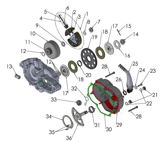 Empaque Clutch Cobra CX 50 Venon