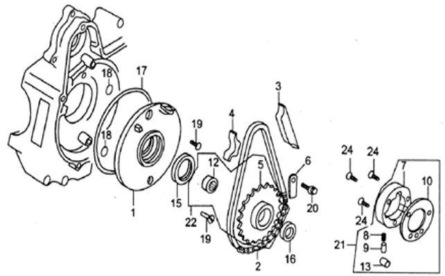 Piñon Fan Clutch Pitsterpro XJR / MX / FXR ss (copia)