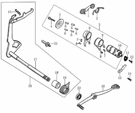 Leva Estrella Cambios Pitsterpro / Kayo 150 – 160 cc
