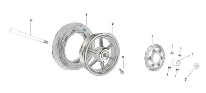 Llanta 100 / 80 – 12 Goma / Motard
