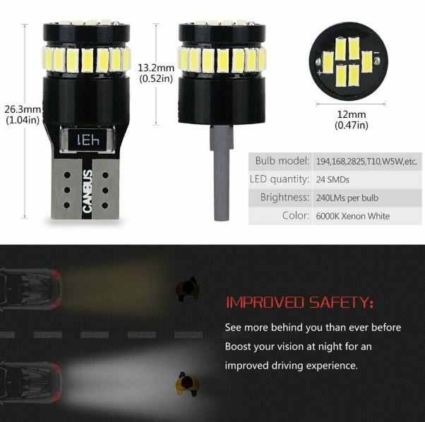 Luz Placa / Retroceso LED