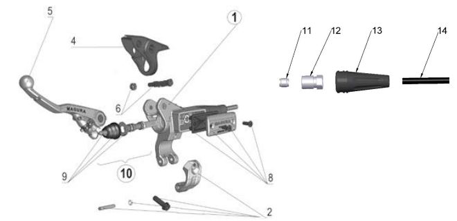 Manilla Clutch o Freno Cobra CX 65cc 2015- Sólo Freno 2016
