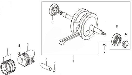 [PB01796-B1/29] Pistón Kit Pitsterpro XJR / Kayo TS