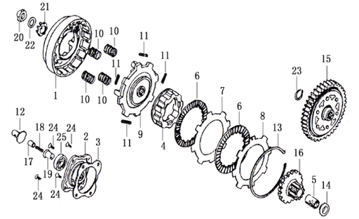 [PB00045-B1/D12-STR] Plato Manzana Clutch Pitsterpro STR 125