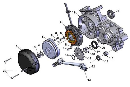 [ECDC0025-BC/D4] Retenedor eje Salida Cobra 65cc