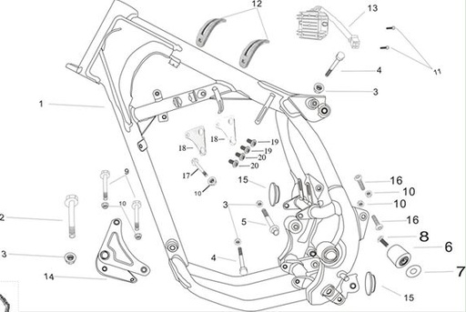 [BB00278-B1/L5] Soporte Motor Marco Pitsterpro FXR 90 / 125 / 150