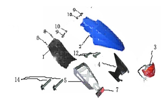 [XY00782-B2/C9] Soporte portaplaca XTR250 LC / 230 AC 2009-12
