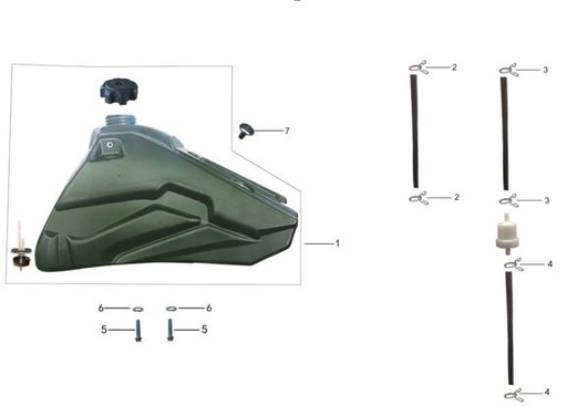 [BB01729-B2-T4] Soporte Trasero Asiento Pitsterpro LXR 250 / Kayo K6