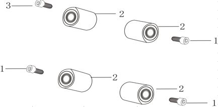 [9080070018-B2/C2] Tacos Protectores Manivela Loncin LX 150