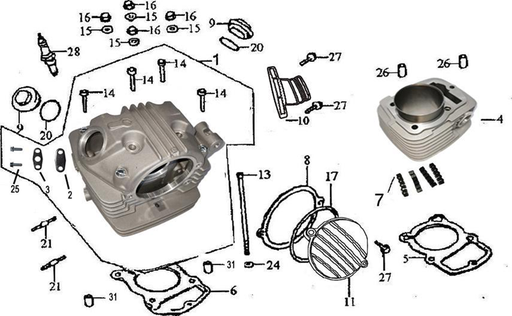 [BB00422-B1/K2] Tapa Valvula Resorte Kawasaki KX KLX KSF KX450 KX250 KX125 KX100 1998-2015 92152-1139
