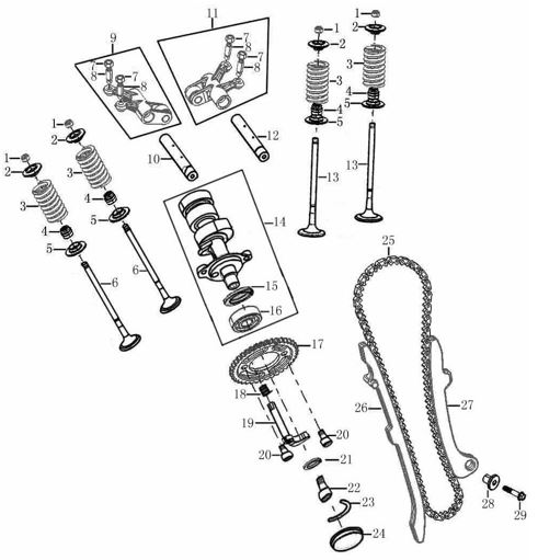 [BB02070-B1/24] Valvula kit Admision / Escape Kayo T2 / T4 2021-22