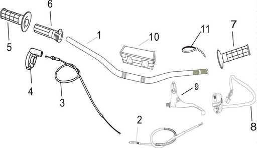 [PB00472-B1/7] Cuarto Gas Pitsterpro XJR, MX, X5 y XTR / Kayo TS TSD TD TT T2 T4 - CUARTO GAS COMPLETO (copia)
