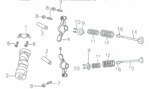 [1010340023-B1/A3] Sello Valvulas Kit Pitsterpro XJR, MX, X4, X5, LXR, XTR, STR, FXR / Kayo TS TSD TD TT125 TT140 TT160