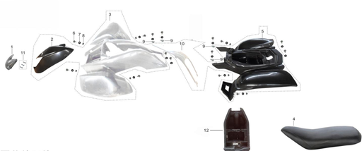 [701000-B3/B] Asiento para Kayo A150 
