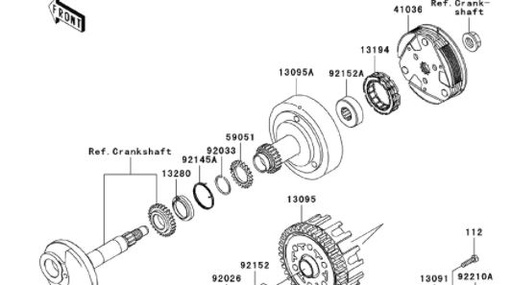 [CM02043-B1/B7] Clutch Kit Kawasaki KLX 110