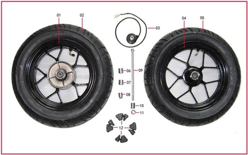 [ST01876-B2/D8-STR] Eje Aro Delantero Pitsterpro STR