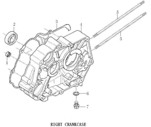[PB00827-B1/1] Empaque Centro Motor Pitsterpro XJR MX FXR 110 ss / Kayo TS TSD AY TT 125 TT140
