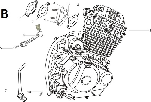 [BB00413-B1/C2-XT] Empaque Toma Carburador Pitsterpro XTR 250 AC / Kayo T4 2014-20