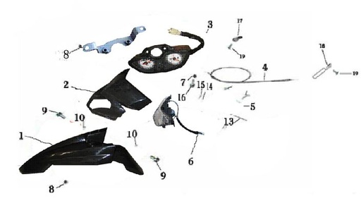 [CM00768-B2/LXT5-400] Guardabarro Delantero Pitsterpro LXT 400 / Formula XY 400