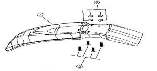 [CM00891-B2/CA] Guardabarro Delantero Pitsterpro XTR230 / XTR 250 LC o Similar