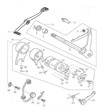[DC02050-B1/F3] Leva Cambios Pitsterpro Classic 125