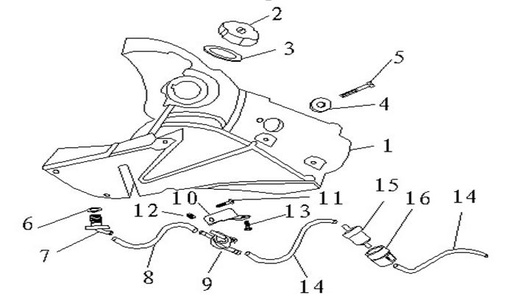 [PB00847-B1/17] Llave Gasolina Pitsterpro MX110, FXR110, XTR230 o Similar