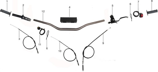 Manivela 1 1/8 Pitsterpro LXR 250 XTR / Kayo T2 T4 K6