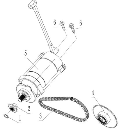 [PB02202-B2/B12-Z190] Motor Arranque Kayo TT 190R