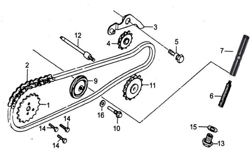 [DC00117-B1/E3] Piñon Arbol Levas Pitsterpro Classic 125 cc