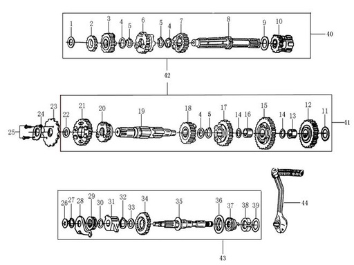 [1010240427-B2/F6] Piñon Delantero Pitsterpro XTR 230 – 250 AC / Kayo T4 2012-22