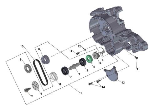 [ECKG0175-BC/B5] Piñon Plastico Kit Bomba Agua Cobra CX 50 Venon 2018 – Actualidad