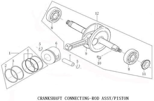 [TK20391B4220-B1/1] Piñon Tiempo Cigueñal Pitsterpro / Kayo 150-160cc
